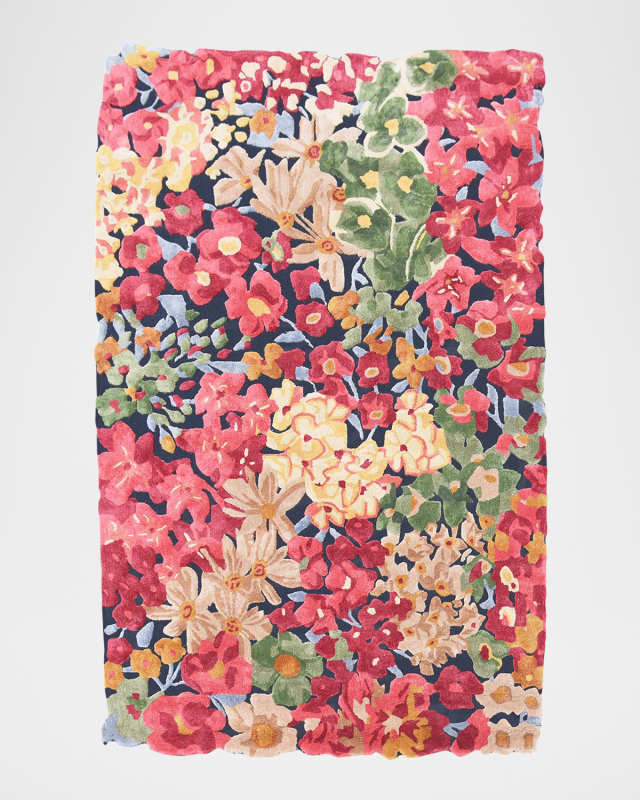 Laura's Flowers Rug, 5' x 8'